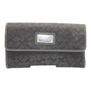 Tommy Hilfiger Black Tri-Fold Wallet With Zipper Pocket & Card Slots - Stylish &